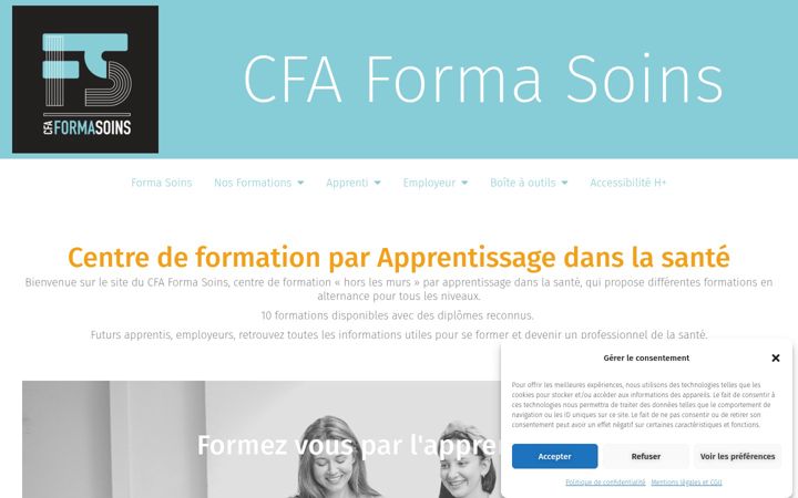 Snímek obrazovky cfa-formasoins.fr