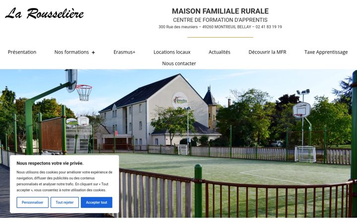 Screenshot of cfa-mfr-larousseliere.fr
