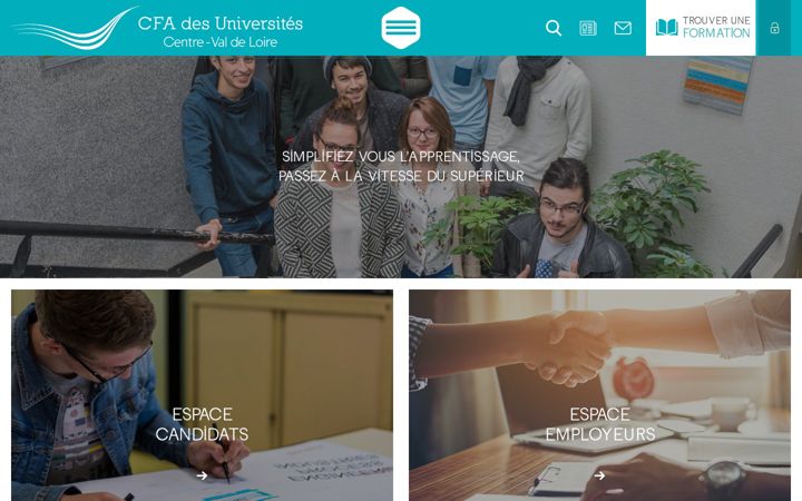Screenshot of cfa-univ.fr