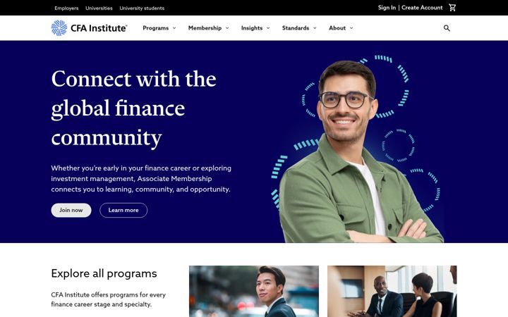 Zrzut ekranu cfainstitute.org
