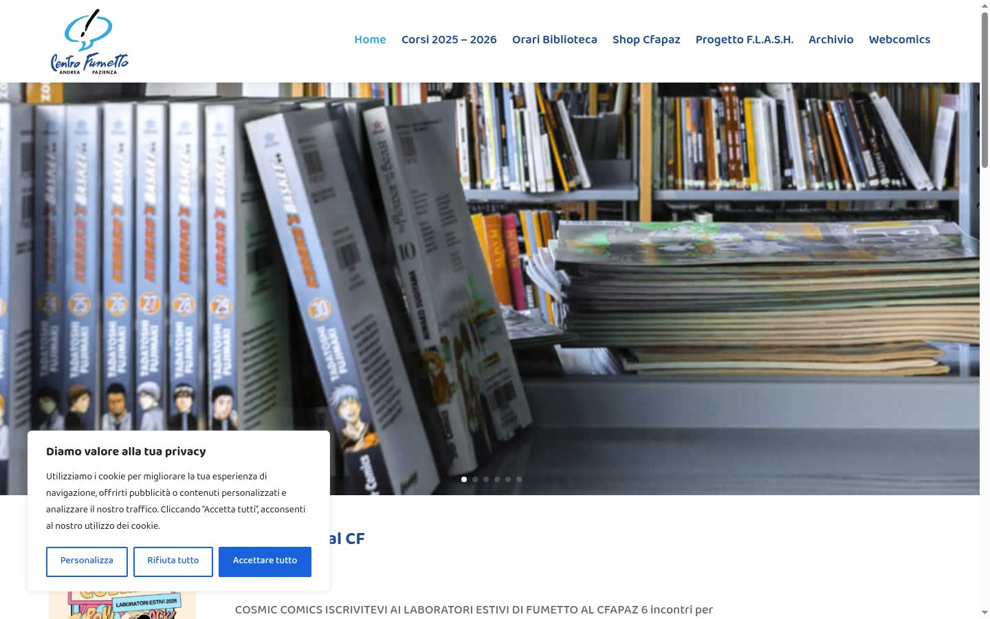 Screenshot of the consent banner shown before any interaction