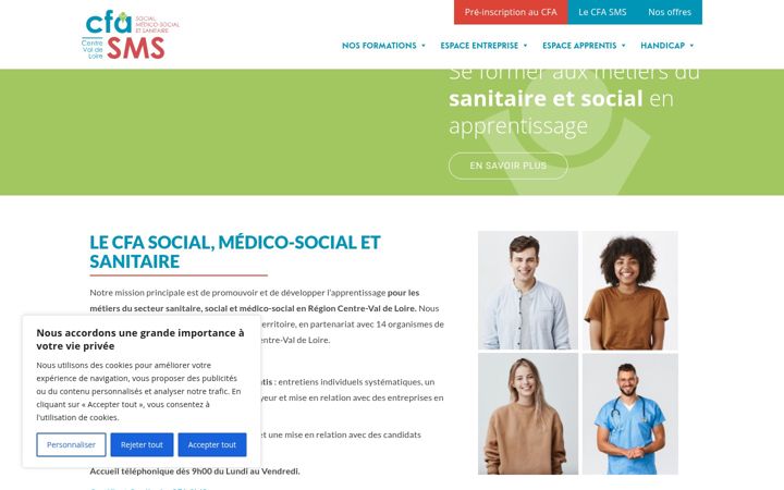 Screenshot of cfasms.fr