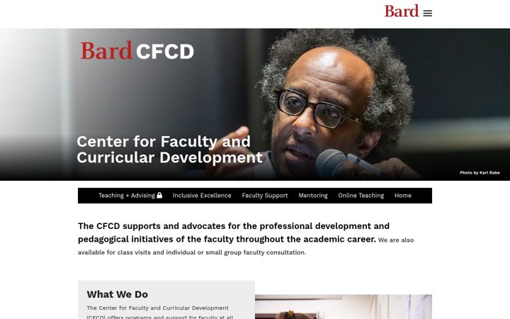 Screenshot von cfcd.bard.edu