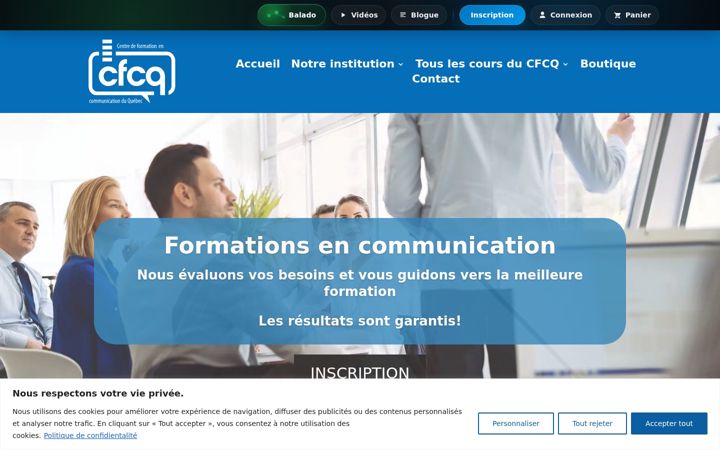 Ekraanipilt saidist cfcq.ca