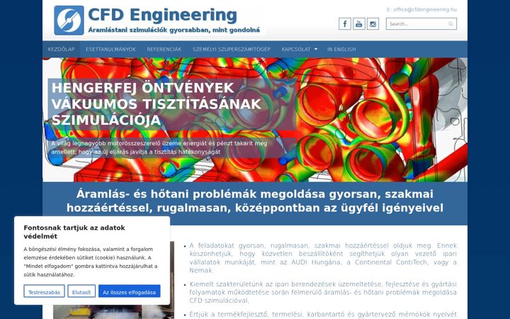 Screenshot ta' cfdengineering.hu