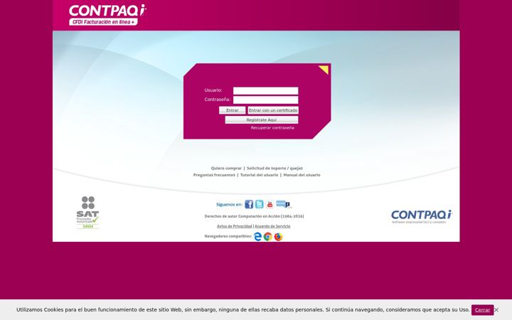 Screenshot of cfdi.com.mx