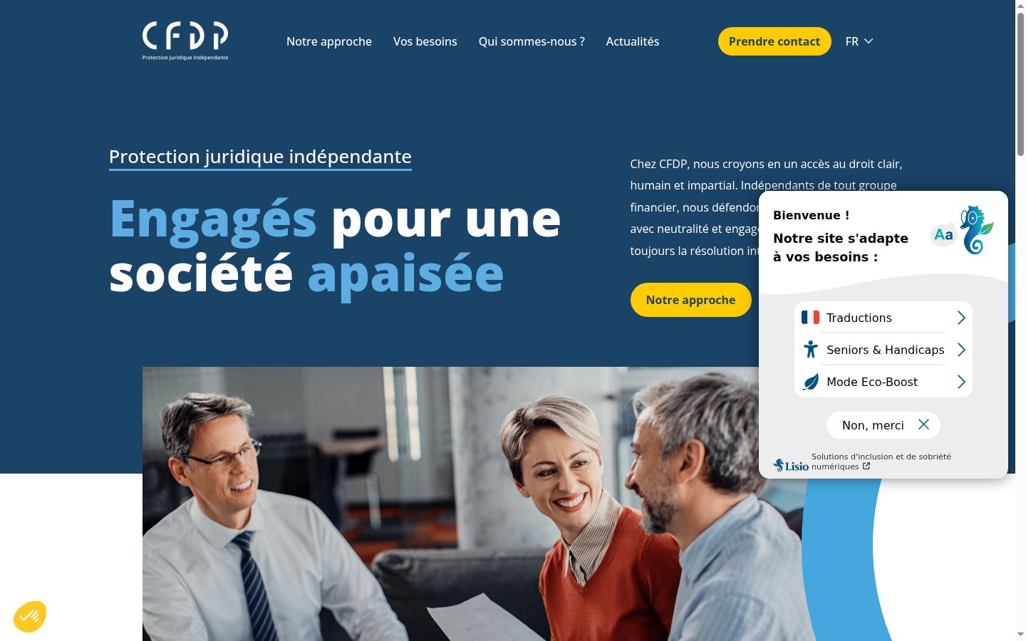Screenshot tal-banner tal-kunsens muri qabel kwalunkwe interazzjoni