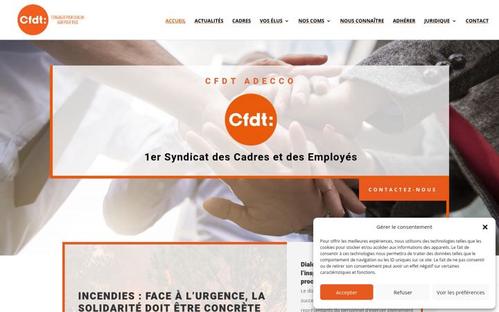 Screenshot of cfdt-adecco.fr