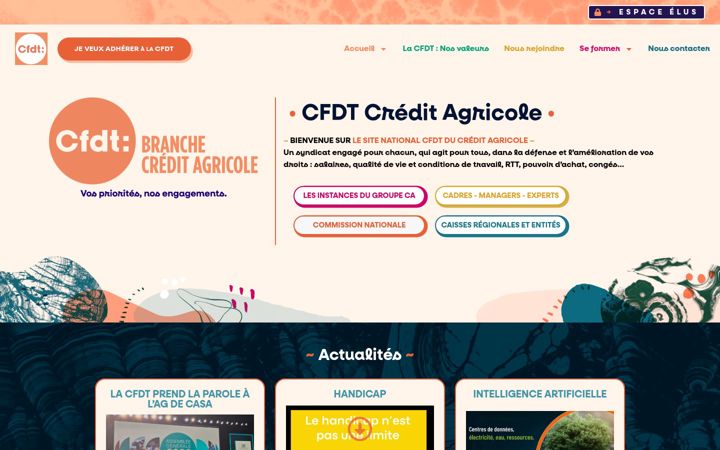 Screenshot of cfdt-creditagricole.fr