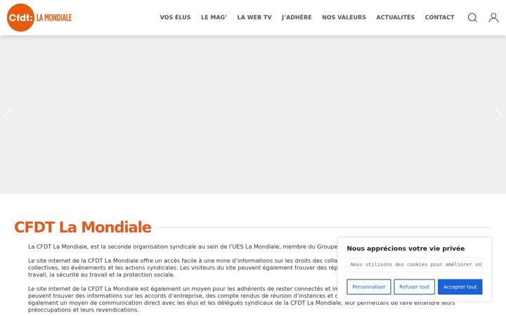Screenshot of cfdt-lamondiale.fr