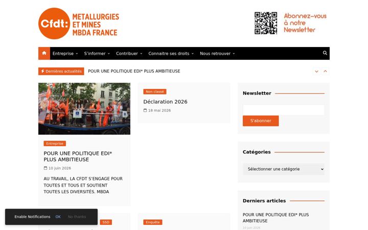 Screenshot of cfdt-mbda.fr