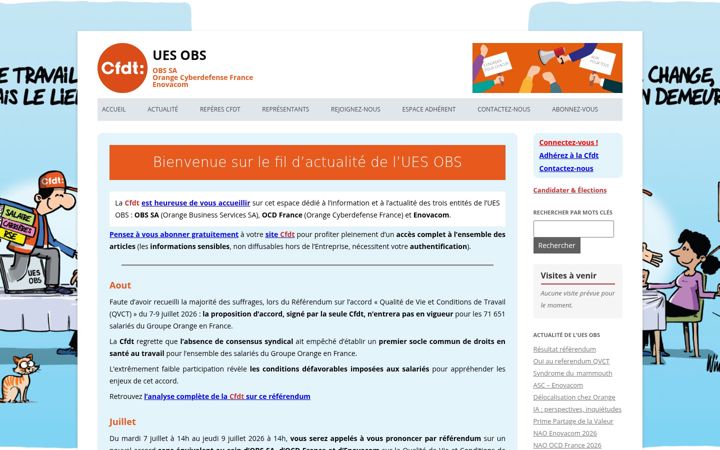 Screenshot of cfdt-nrs.fr