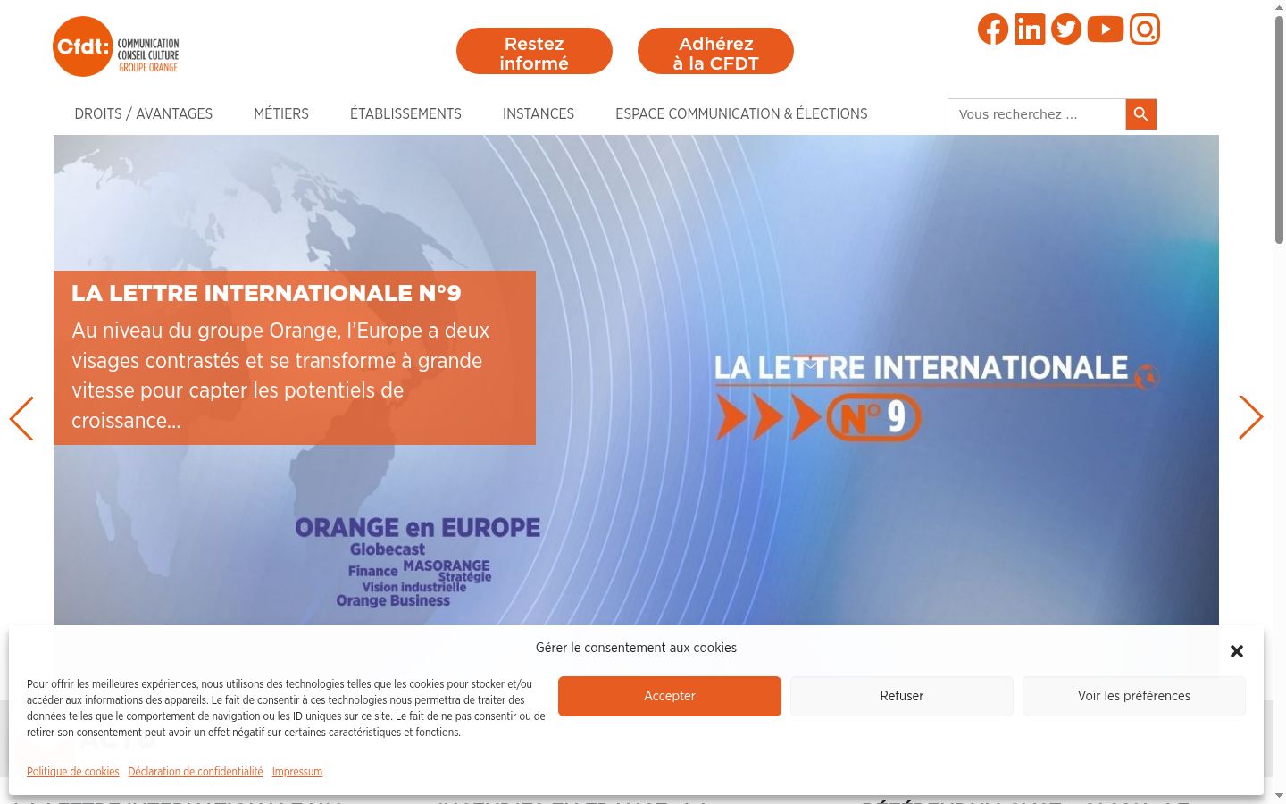 Screenshot tal-banner tal-kunsens muri qabel kwalunkwe interazzjoni