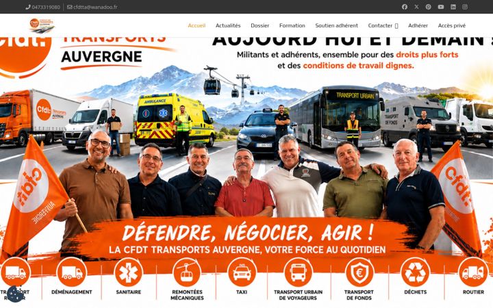 Screenshot of cfdt-transport-auvergne.fr