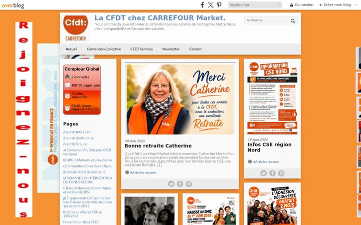 Screenshot of cfdtcarrefourmarket.fr