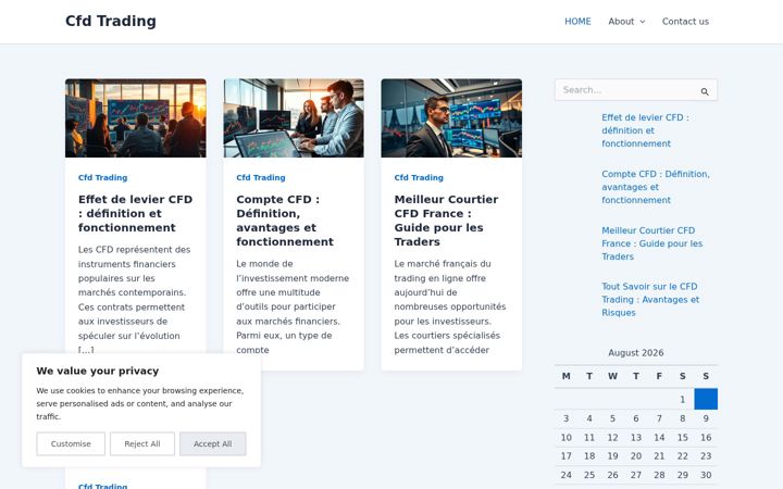 Screenshot of cfdtrading.fr