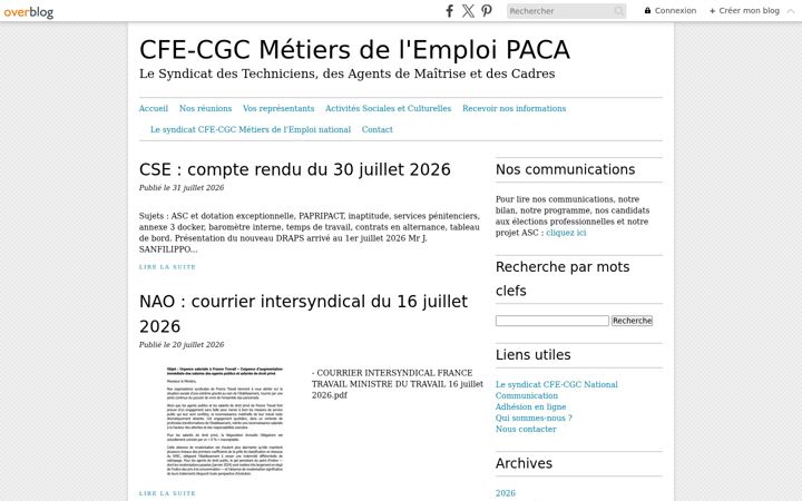 Screenshot of cfecgc-metiersdelemploipaca.fr