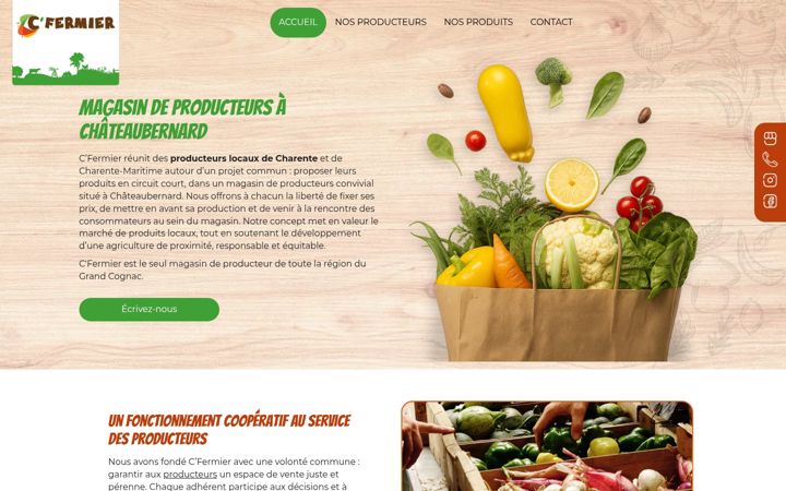 Screenshot of cfermier.fr