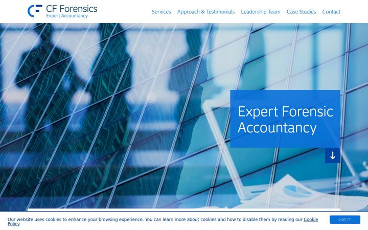 Screenshot van cfforensics.co.uk