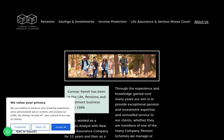Screenshot ta' cffp.ie
