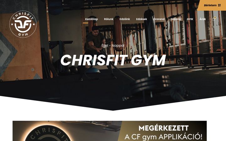 Screenshot ta' cfgym.hu