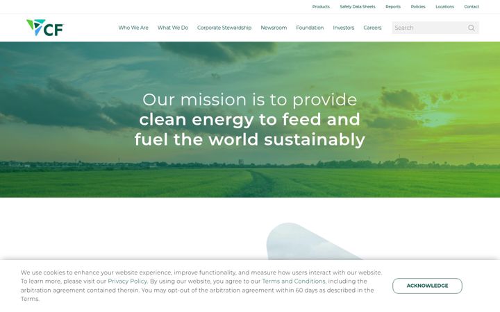 Screenshot of cfindustries.com