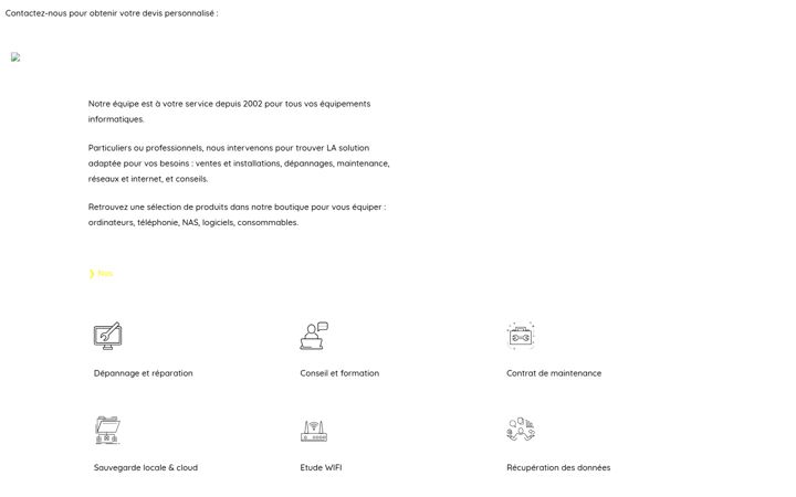 Screenshot of cfinformatique.fr