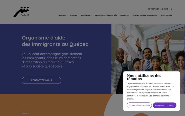 Ekraanipilt saidist cfiq.ca