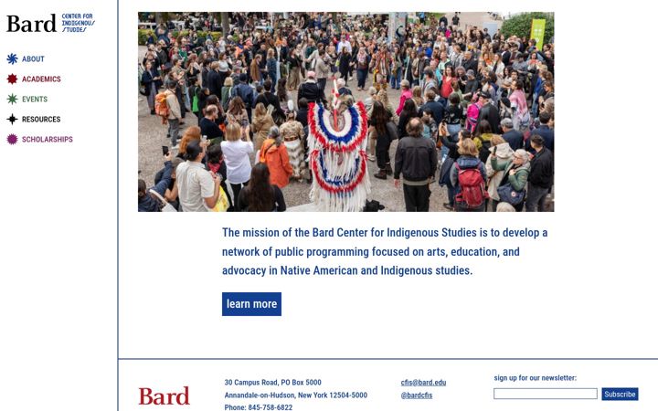 Zrzut ekranu cfis.bard.edu