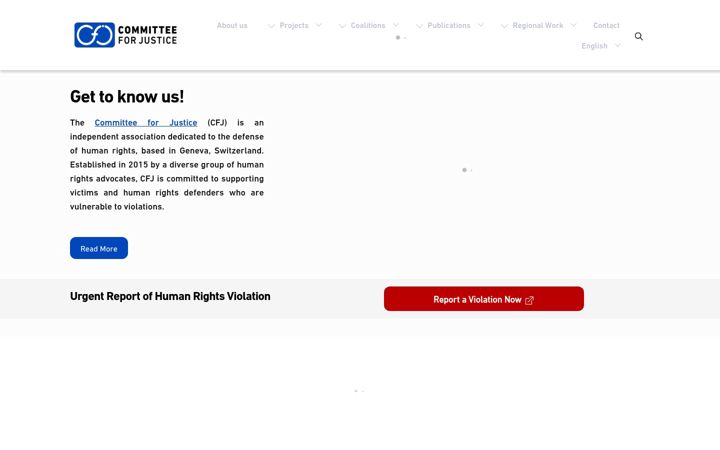 Snímek obrazovky cfjustice.org