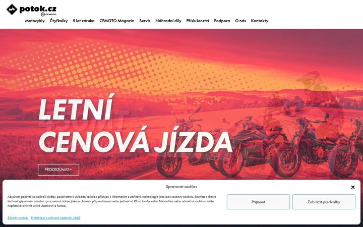 Екранна снимка на cfmotokrkonose.cz