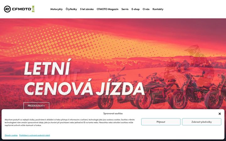 Екранна снимка на cfmotozlin.cz