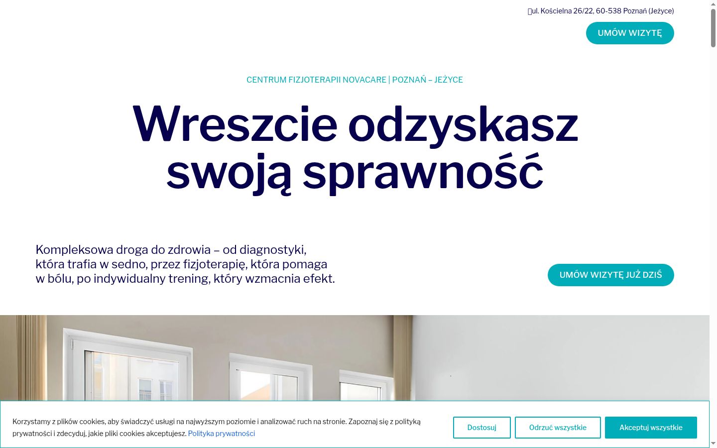 Zrzut ekranu banera zgody wyświetlanego przed jakąkolwiek interakcją