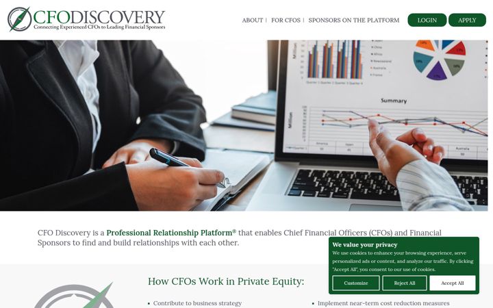 Screenshot of cfodiscovery.com