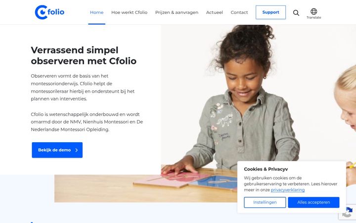 Screenshot of cfolio.com