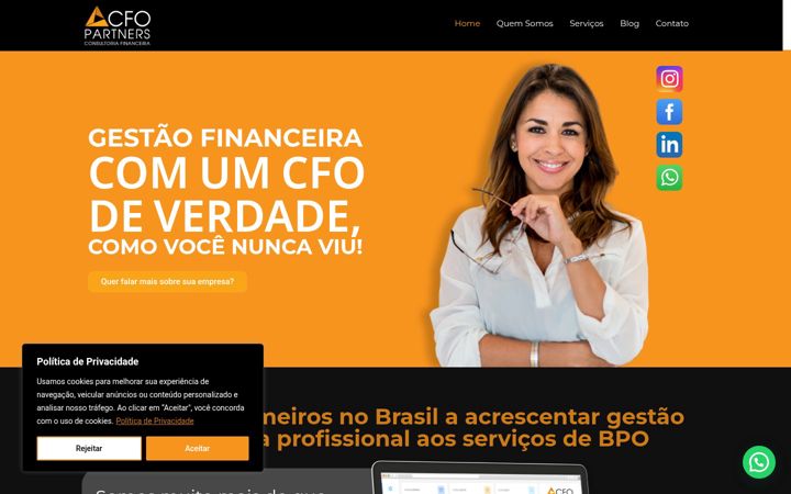 Képernyőkép: cfopartners.com.br