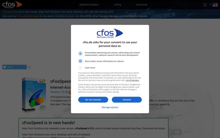 Screenshot of cfos.de