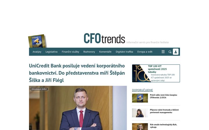 Екранна снимка на cfotrends.cz