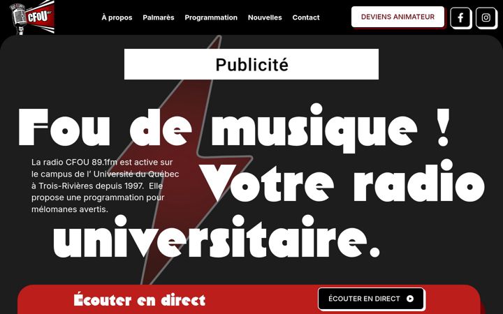 Ekraanipilt saidist cfou.ca