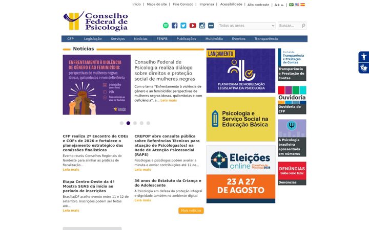 Screenshot of cfp.org.br