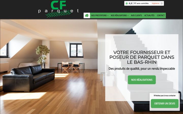 Screenshot of cfparquet.fr