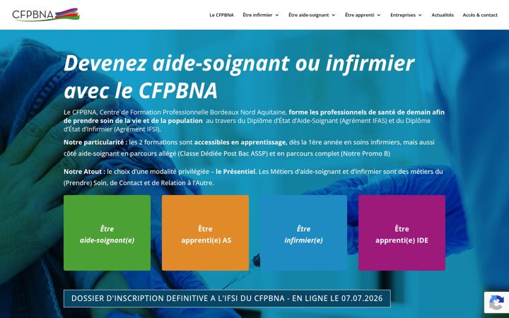 Screenshot of cfpbna.asso.fr