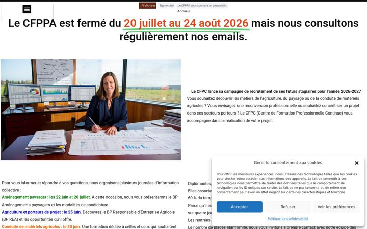 Screenshot von cfppa.fr