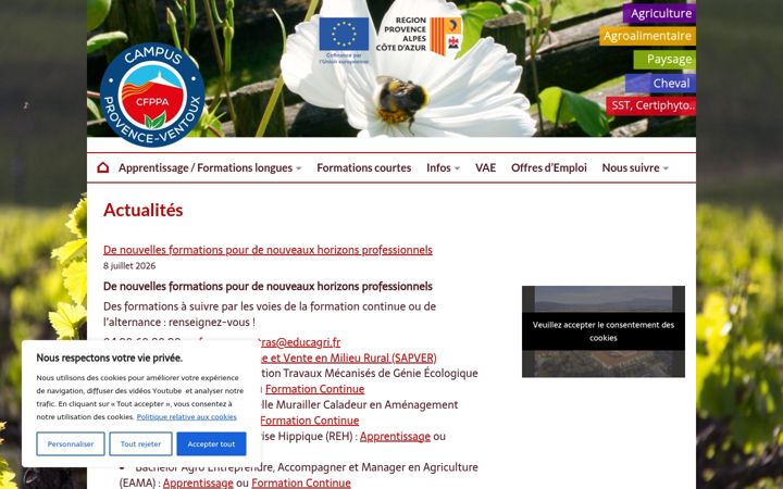 Screenshot von cfppaprovenceventoux.fr