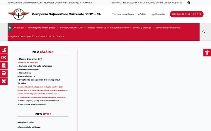 Screenshot of cfr.ro