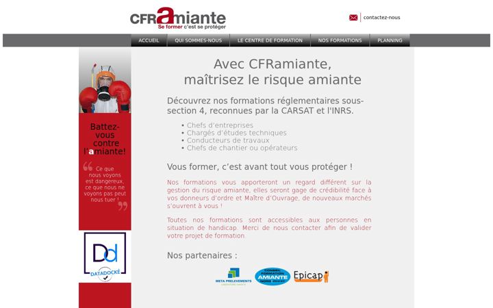 Képernyőkép: cframiante.fr