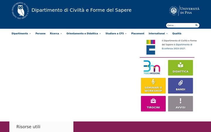 Screenshot stránky cfs.unipi.it