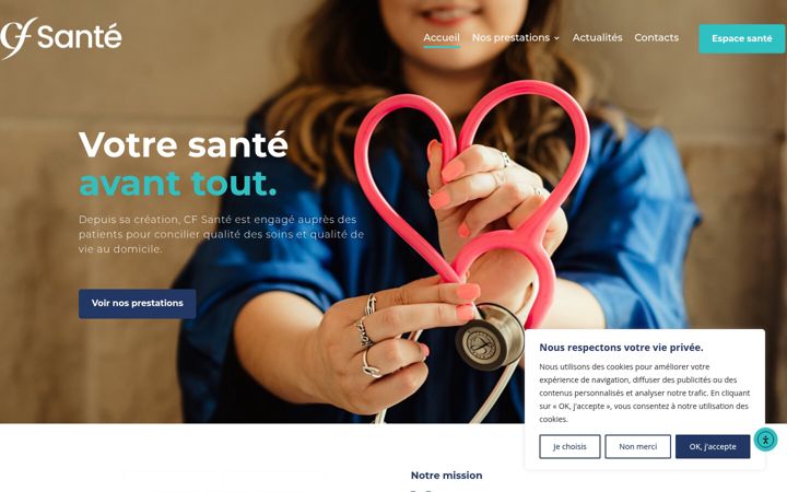 Screenshot of cfsante.fr