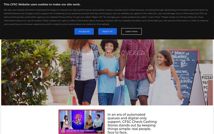 Screenshot of cfsc.com
