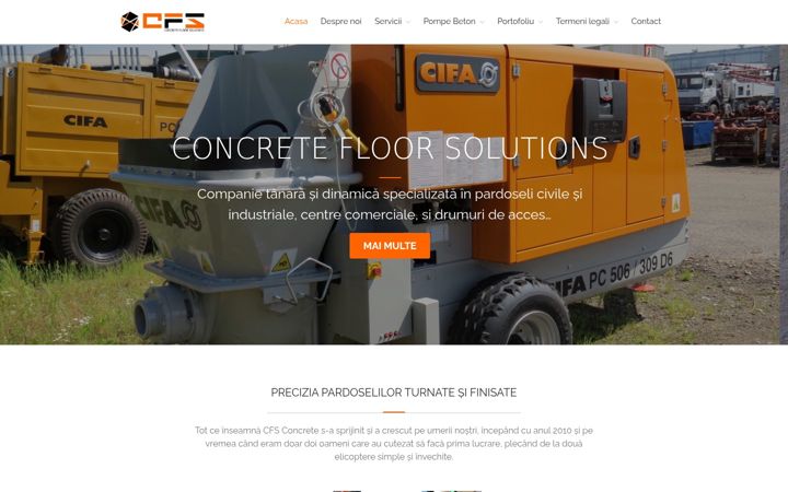 Captura de pantalla de cfsconcrete.ro